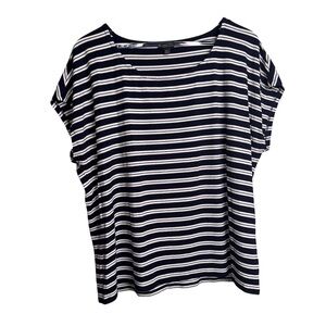 Striped Blue and White Women's Top
